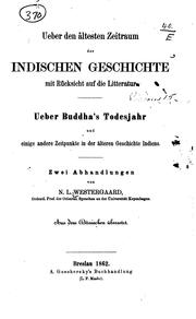 Front cover of Ueber den ältesten Zeitraum der indischen Geschichte mit Rücksicht auf die .. by Niels Ludvig Westergaard