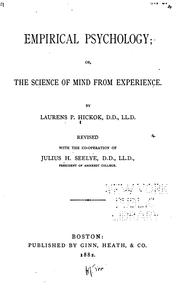 Front cover of Empirical Psychology: Or, The Science of Mind from Experience by Laurens Perseus Hickok