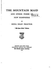 Front cover of The Mountain Maid and Other Poems of New Hampshire by Edna Dean Proctor