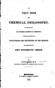 Cover of A Text Book of Chemical Philosophy: On the Basis of Dr. Turner's Elements of Chemistry, in which ... by Jacob Green