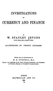 Front cover of Investigations in currency & finance by William Stanley Jevons