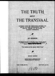 Cover of The truth about the Transvaal by Robins, William