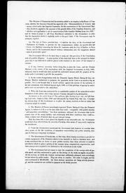 Front cover of [ Letter calling the Governor General's attention to an enquiry in the House of Commons] by Rose, John Sir
