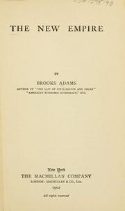 Front cover of The new empire by Brooks Adams