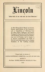 Cover of Lincoln by Edward Harold Mott