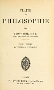 Cover of Traité de philosophie by Gaston Sortais