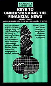 Front cover of Keys to understanding the financial news by Nicholas G. Apostolou