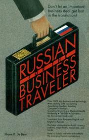 Front cover of Russian for the business traveler by Shane R. DeBeer