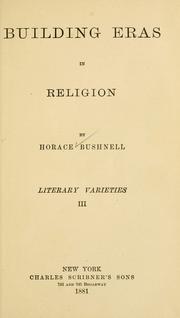Front cover of Building eras in religion by Horace Bushnell