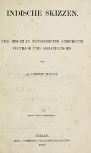 Cover of Indische Skizzen by Weber, Albrecht