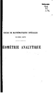 Front cover of Cours de mathématiques spéciales by Gaston Albert Gohierre de Longchamps