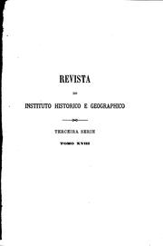 Front cover of Revista do Instituto Historico e Geographico do Brazil by Instituto Histórico e Geográfico Brasileiro