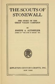 Front cover of The Scouts of Stonewall (His Civil War Series) by Joseph A. Altsheler