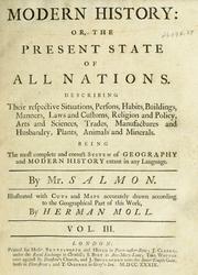 Cover of Modern history by Thomas Salmon