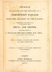 Cover of Journal of a voyage for the discovery of a north-west passage from the Atlantic to the Pacific by Sir William Edward Parry