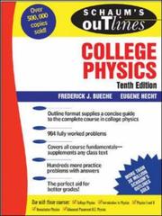 Front cover of Schaum's outline of theory and problems of college physics by F. Bueche