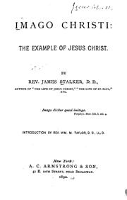 Front cover of Imago Christi: The Example of Jesus Christ by James Stalker