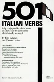 Cover of 501 Italian verbs by John Colaneri