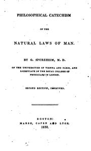 Front cover of Philosophical Catechism of the Natural Laws of Man by Johann Gaspar Spurzheim