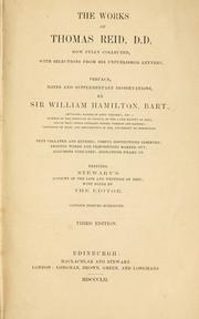 Front cover of The works of Thomas Reid, D.D by Thomas Reid
