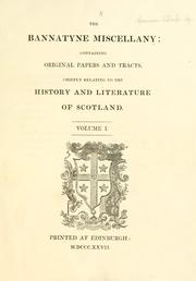 Front cover of The Bannatyne miscellany by Bannatyne Club (Edinburgh, Scotland)