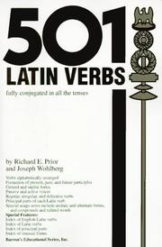 Front cover of 501 Latin verbs fully conjugated in all the tenses in a new easy-to-learn format alphabetically arranged by Richard E. Prior