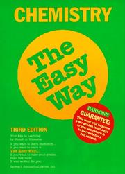 Front cover of Chemistry the easy way by Joseph A. Mascetta