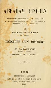 Front cover of Abraham Lincoln by Augustin Cochin
