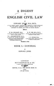 Cover of A Digest of English Civil Law by Edward Jenks
