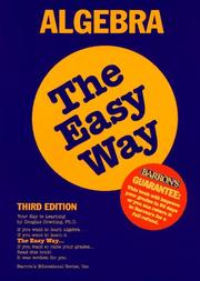 Cover of Algebra, the easy way by Douglas Downing