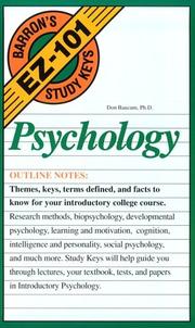 Cover of Psychology by Don Baucum