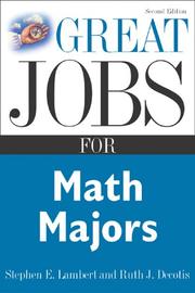 Cover of Great jobs for math majors by Stephen E. Lambert