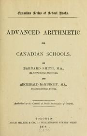 Cover of Advanced arithmetic for Canadian schools by Barnard Smith