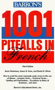 Front cover of Barron's 1001 pitfalls in French by Annie Heminway