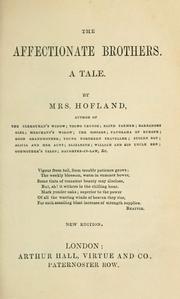 Cover of The affectionate brothers by Barbara Wreaks Hoole Hofland