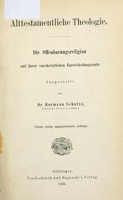 Front cover of Alttestamentliche Theologie by Schultz, Hermann