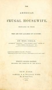 Cover of Frugal housewife by Lydia Maria Child