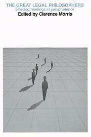 Cover of The great legal philosophers by Clarence Morris