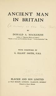 Front cover of Ancient man in Britain by Donald Alexander Mackenzie