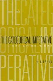 Cover of The categorical imperative by H. J. Paton
