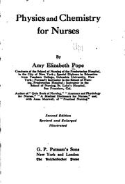 Front cover of Physics and Chemistry for Nurses by Amy Elizabeth Pope