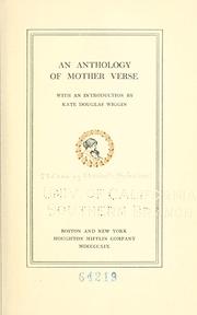 Front cover of An anthology of mother verse by Elizabeth McCracken