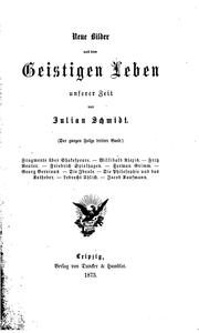 Front cover of Bilder aus dem geistigen Leben unserer Zeit by Julian Schmidt