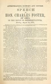 Front cover of Appropriations, economy, and reform by Foster, Charles