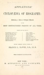 Front cover of Appletons' cyclopædia of biography by Elihu Rich