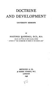 Front cover of Doctrine and Development: University Sermons by Hastings Rashdall