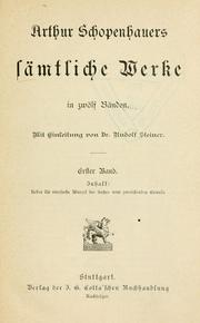 Front cover of Arthur Schopenhauers sämtliche Werke by Arthur Schopenhauer