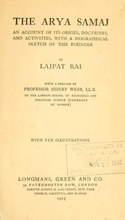 Front cover of The Arya Samaj by Lajpat Rai Lala