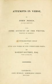 Cover of Attempts in verse by Jones, John