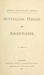 Front cover of Australian heroes and adventurers by William Thomas Pyke